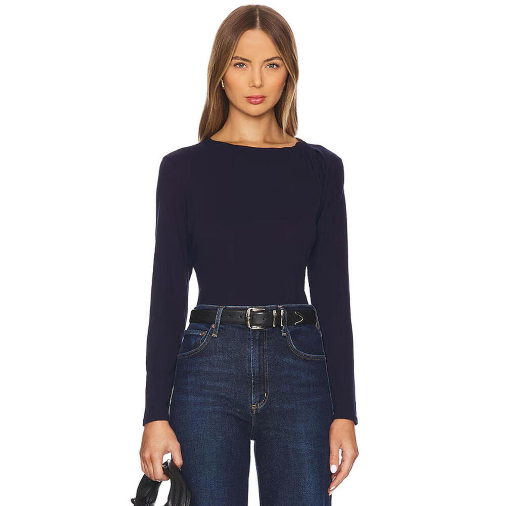 Revolve Bobi long sleeve navy top size M NWT